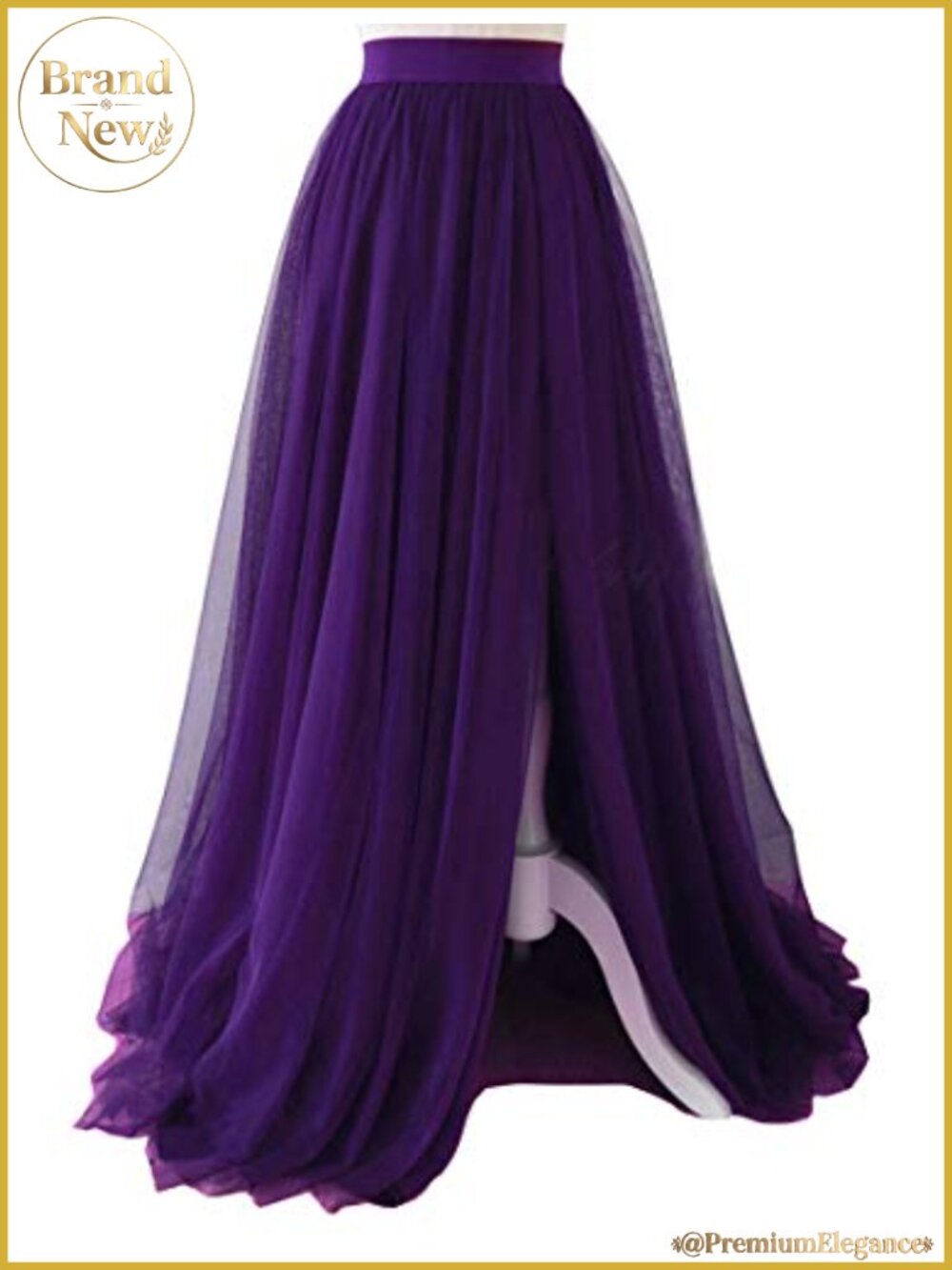 3 Layer Tulle Skirt Floor Length Puffy Prom Evening Party Long Skirt